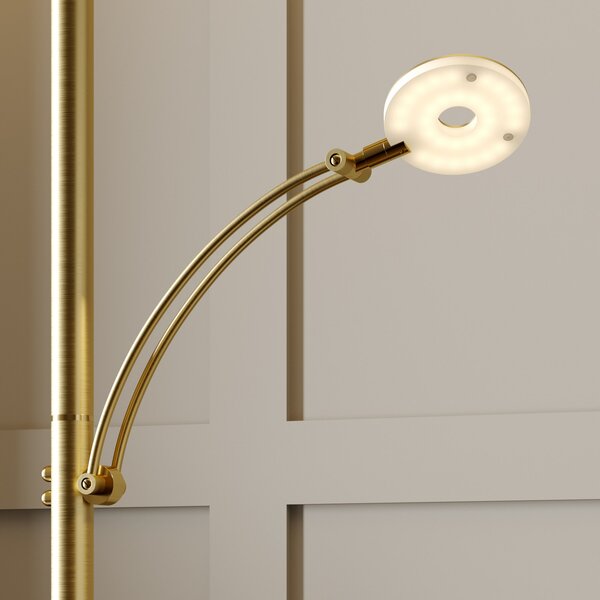 Podne Lampa Lucande, Anniki, prigušiv, Zlato / mjed, Dnevna soba, Metal, Moderan