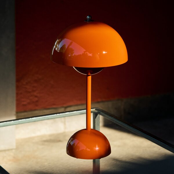 Stolne Lampa &Tradition, Flowerpot VP9, prigušiv, Naranča, Dnevna soba, Plastika, Dizajn