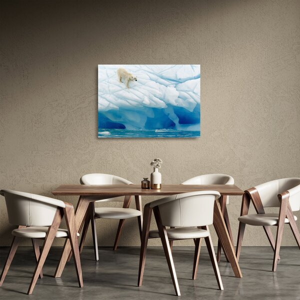 Staklena slika - Polarni medvjed (70x50 cm)