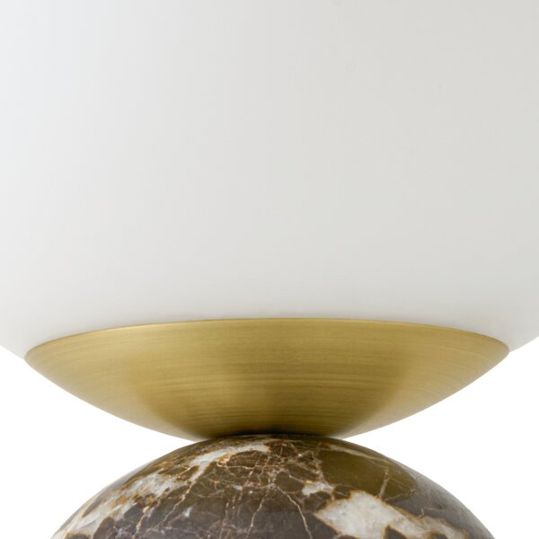 Stolne Lampa Lindby, Lennes, Smeđa / hrđa, Dnevna soba, Mramor, Moderan