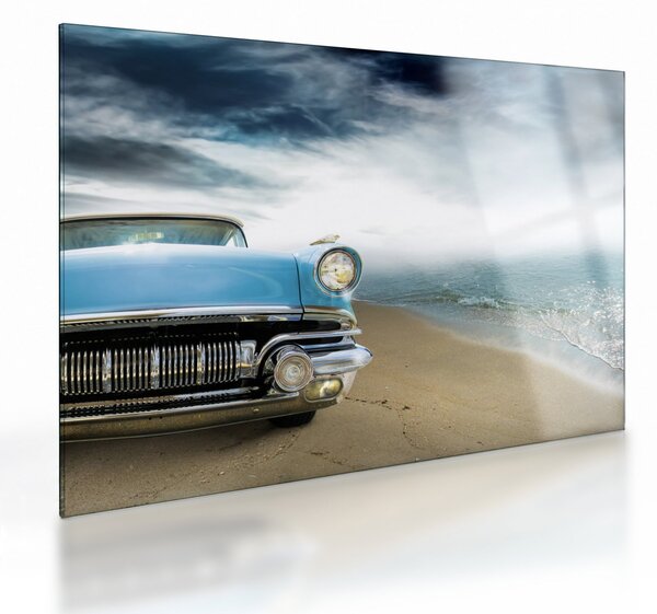 Staklena slika - Vintage kabriolet (70x50 cm)