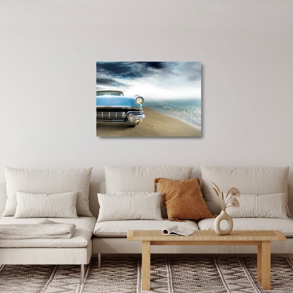 Staklena slika - Vintage kabriolet (70x50 cm)