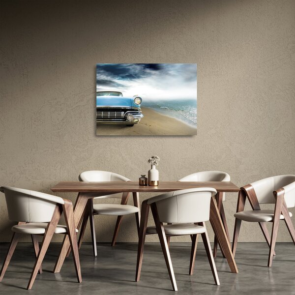 Staklena slika - Vintage kabriolet (70x50 cm)