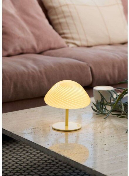Stolne Lampa Halo Design, Bež, Dnevna soba, Staklo