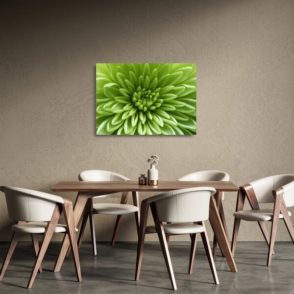 Staklena slika - Makro slika biljke (70x50 cm)