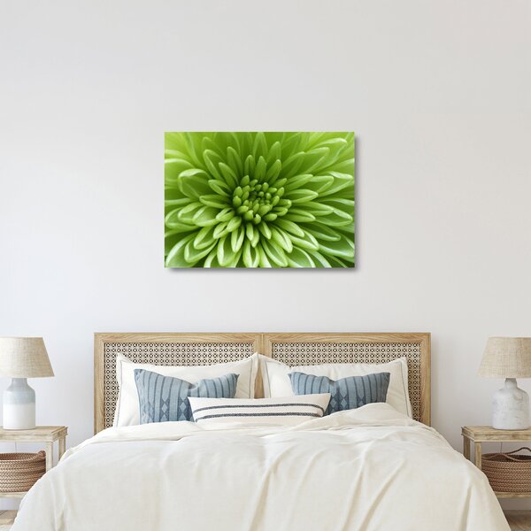 Staklena slika - Makro slika biljke (70x50 cm)