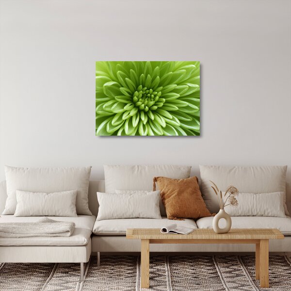 Staklena slika - Makro slika biljke (70x50 cm)
