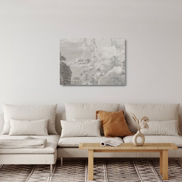 Staklena slika - kineski krajolik (70x50 cm)