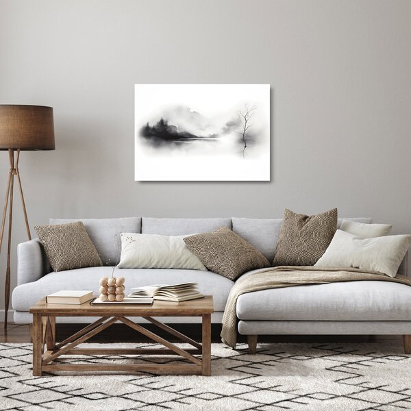 Staklena slika - Slikanje pejzaža tušem (70x50 cm)