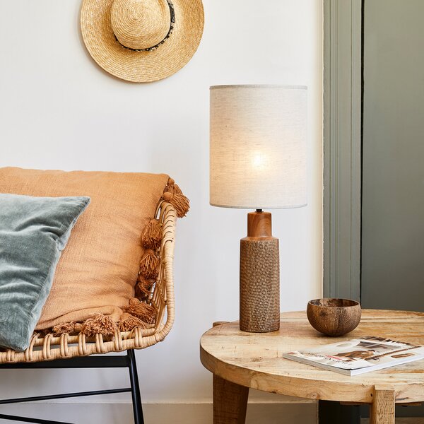 Stolna lampa Santal, bež/smeđa, visina 63 cm - Corep SAS