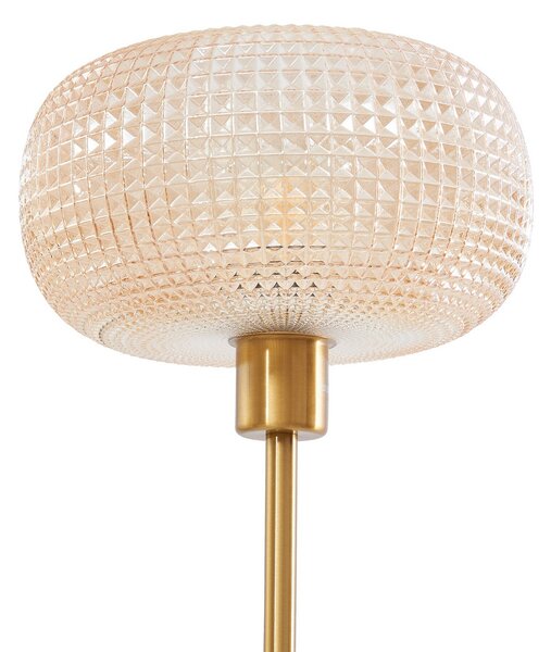 Podne Lampa Lindby, Aliette, Zlato / mjed, Dnevna soba, Staklo, Moderan