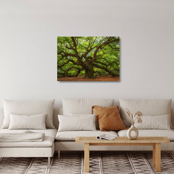 Staklena slika - Zeleno stablo (70x50 cm)