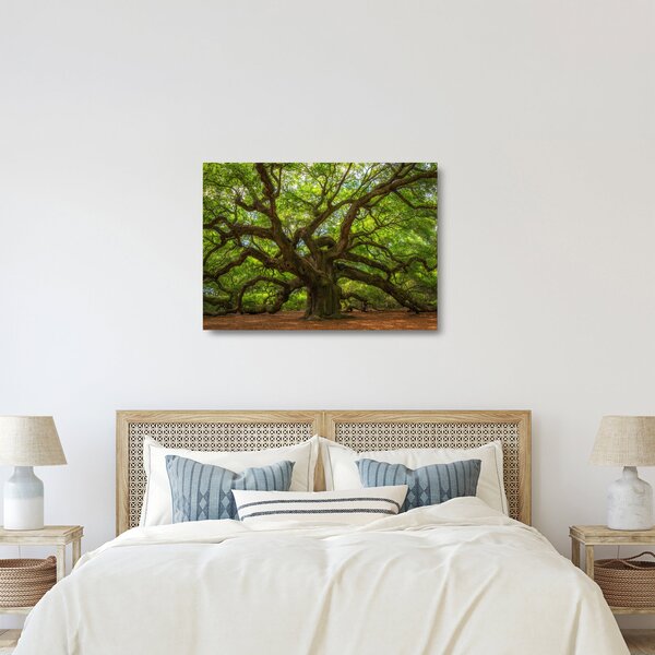 Staklena slika - Zeleno stablo (70x50 cm)