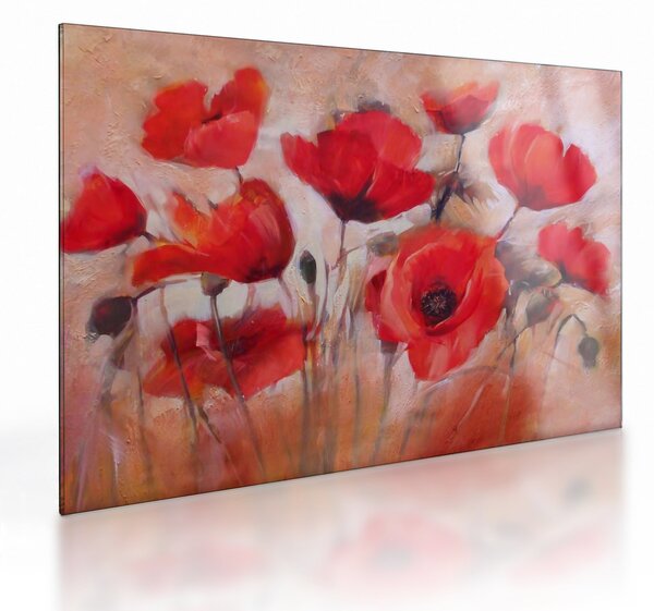 Staklena slika - Vukovi makovi (70x50 cm)