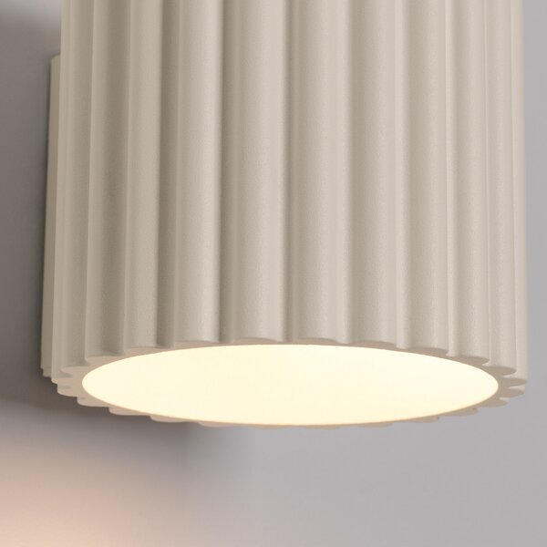 Zidne Svjetiljka SOLLUX LIGHTING, RIBLA, prigušiv, Bež, Dnevna soba, Aluminij