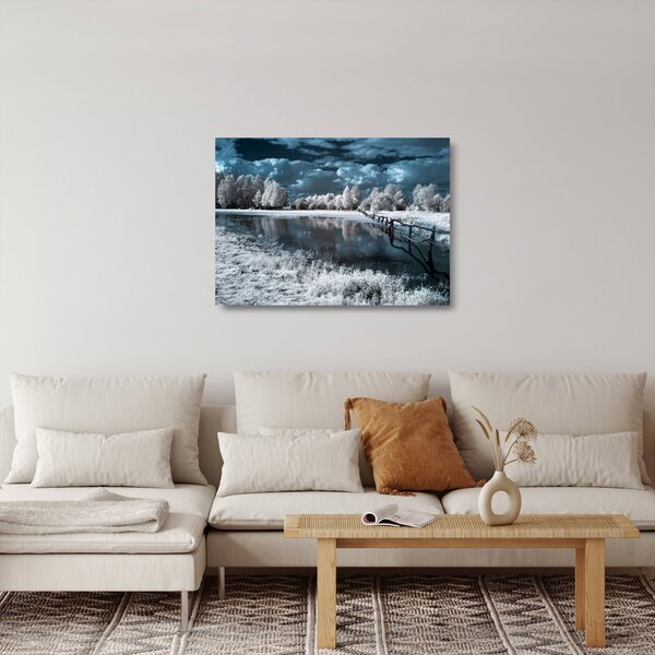 Staklena slika - Smrznuti krajolik (70x50 cm)