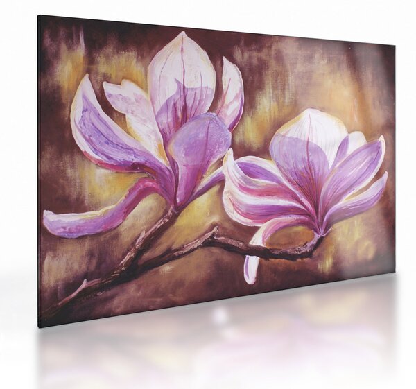 Staklena slika - Cvjetovi magnolije (70x50 cm)