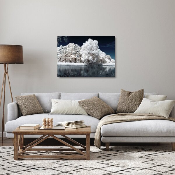 Staklena slika - Snjeguljica stabla (70x50 cm)