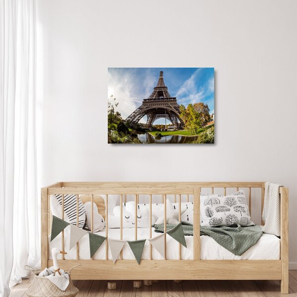 Staklena slika - Eiffelov toranj u boji (70x50 cm)