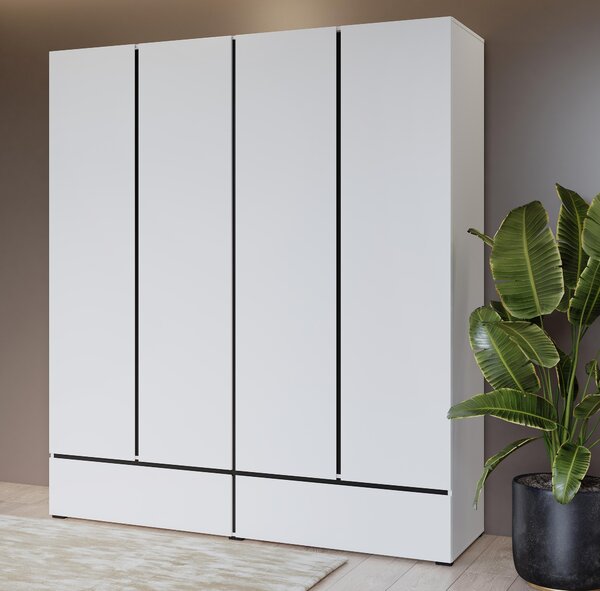 Ormar za garderobu Crossroad S20 (bijela + crna)