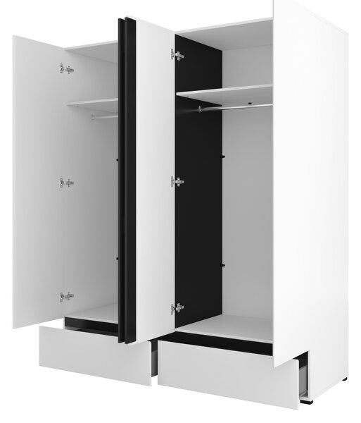 Ormar za garderobu Crossroad S20 (bijela + crna)