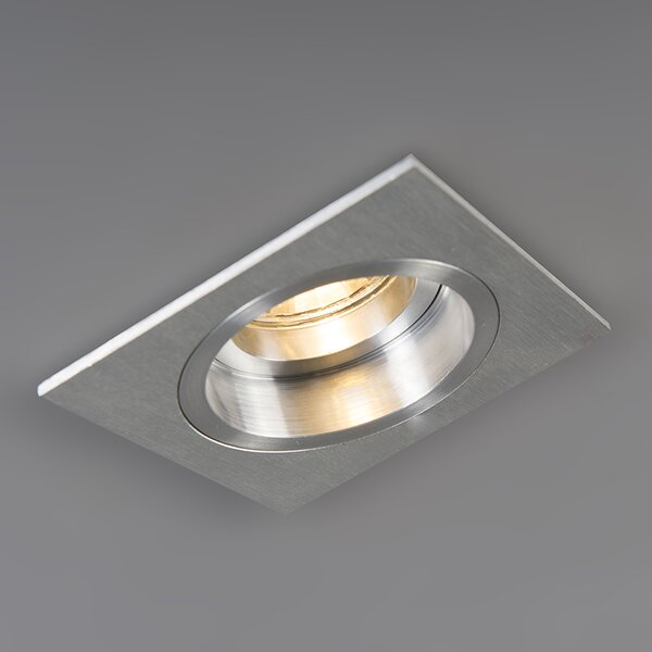 Set od 6 ugradbenih reflektora četvrtasti aluminij podesivi - Chuck