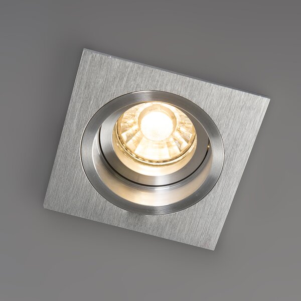 Set od 6 ugradbenih reflektora četvrtasti aluminij podesivi - Chuck