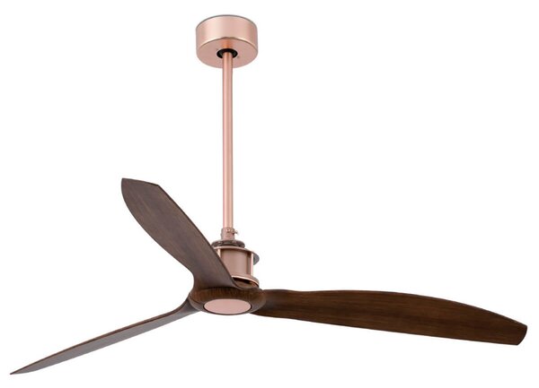 Stropni ventilator Just Fan, Ø 128 cm, bakar/orah FARO BARCELONA, Just Fan, Drvo, Dnevna soba, Plastika, Moderan