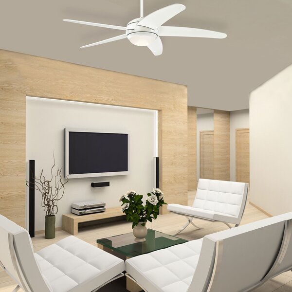 Bendan LED stropni ventilator, bijeli, tih - Westinghouse Westinghouse, Bendan, prigušiv, Bijela, Dnevna soba, Drvo, Moderan