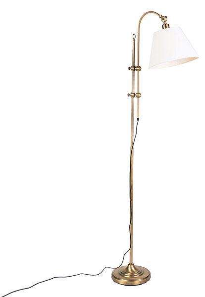 Pametna klasična podna svjetiljka brončana s bijelom bojom, uključujući Wifi A60 - Ashley