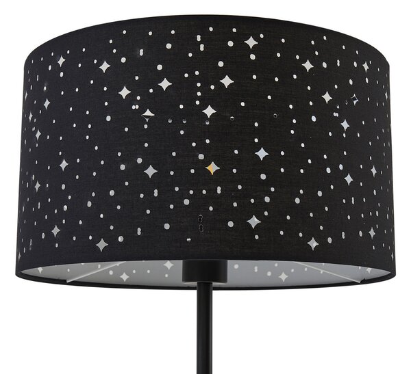 Podne Lampa Lindby, Melanie, Crno, Dnevna soba, Metal, Moderan