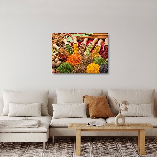 Staklena slika - Začini iz cijelog svijeta (70x50 cm)