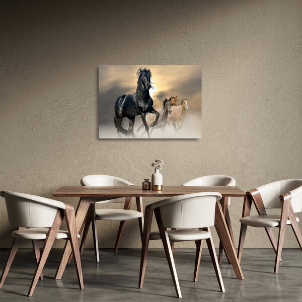 Staklena slika - Konji (70x50 cm)