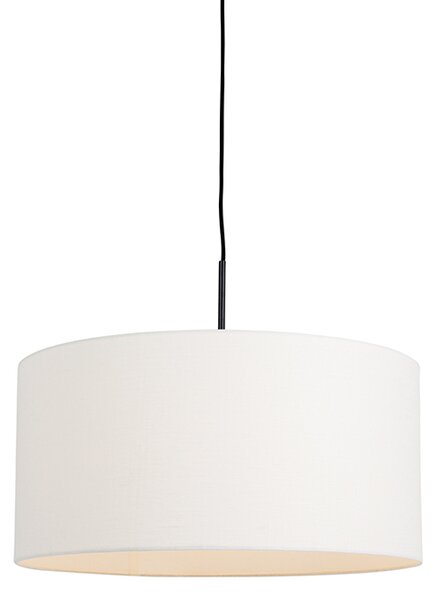 Moderna viseća svjetiljka crna s bijelim hladom 50 cm - Combi 1