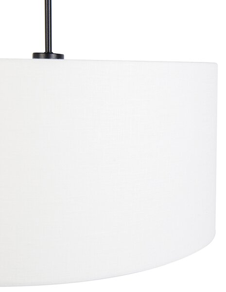 Moderna viseća svjetiljka crna s bijelom sjenilom 50 cm - Combi 1