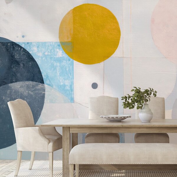 Tapeta pastelni geometrijski krugovi