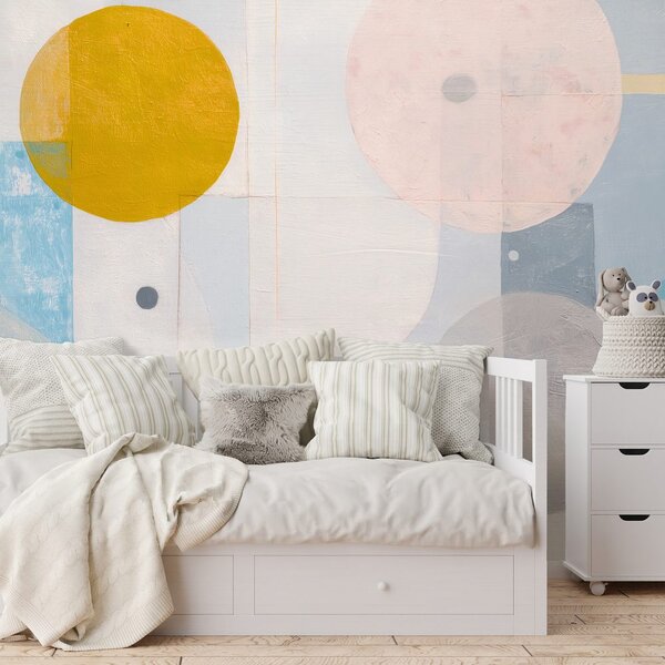 Tapeta pastelni geometrijski krugovi