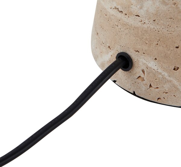 Stolne Lampa Lindby, Magritt, Bež, Dnevna soba, Kamen, Moderan