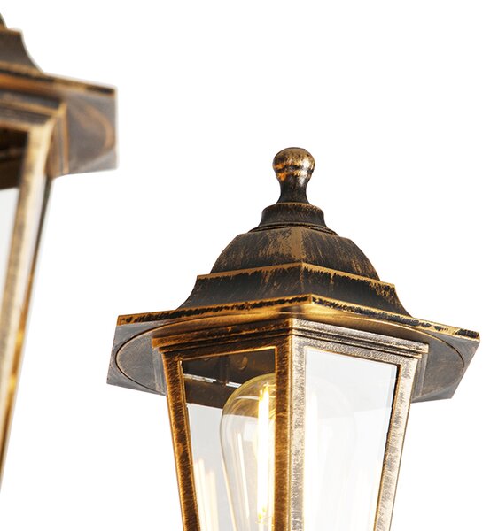 Antikna crna vanjska lampica 3-svjetla IP44 - New Haven