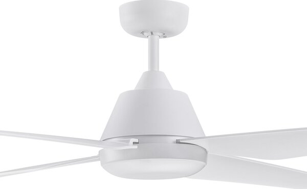 LED stropni ventilator Aria, bijeli, tih, 122 cm - Beacon Beacon Lighting, Aria, Bijela, Dnevna soba, Plastika, Moderan