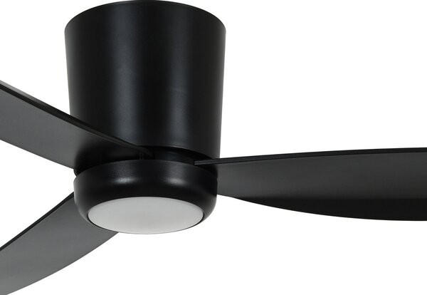 Stropni ventilator s rasvjetom, crni, 137 cm, tih, Beacon Beacon Lighting, Array, prigušiv, Crno, Dnevna soba, Plastika, Moderan