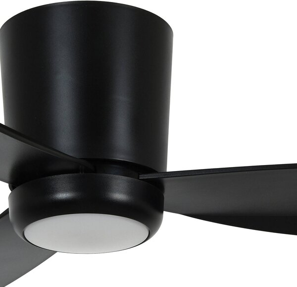 Stropni ventilator s rasvjetom, crni, 137 cm, tih, Beacon Beacon Lighting, Array, prigušiv, Crno, Dnevna soba, Plastika, Moderan