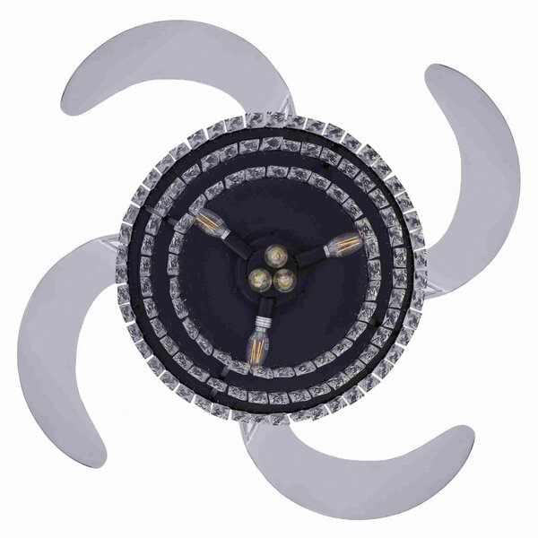 Stropni ventilator Fanaway Veil s rasvjetom, crni, tihi, Beacon Beacon Lighting, Fanaway Veil, Crno, Dnevna soba, Plastika