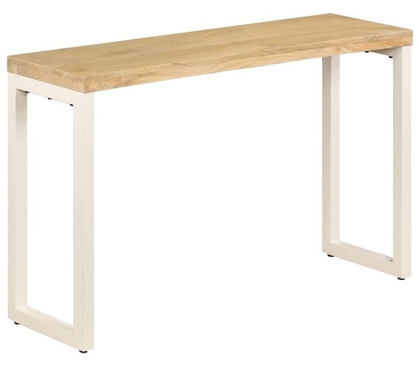 VidaXL Konzolni stol od masivnog drva manga i čelika 120 x 35 x 76 cm