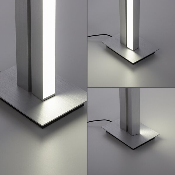 Podne Lampa PURE, PURE Lines Floor, prigušiv, Sivo, Dnevna soba, Metal, Moderan