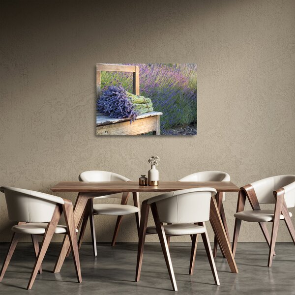 Staklena slika - Grozdovi lavande (70x50 cm)