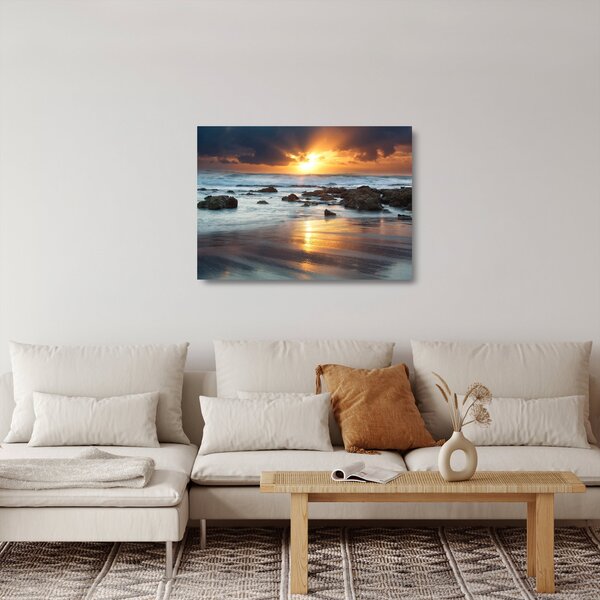 Staklena slika - Suncem okupano more (70x50 cm)