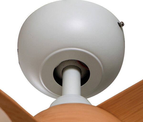 Enon LED stropni ventilator, bijela/drveni efekt, DC, tih – Lindby Lindby, Enon, prigušiv, Bijela, Dnevna soba, Metal, Moderan
