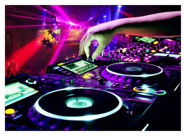 Staklena slika - DJ (70x50 cm)