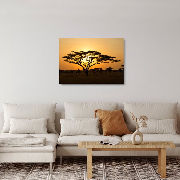 Staklena slika - afrička savana (70x50 cm)